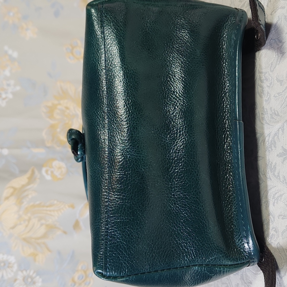 Patricia Nash Seluci Blue Coral Green Leather Backpack Nwt - Picture 5 of 11